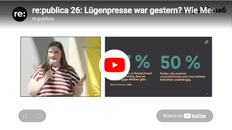YouTube-Thumbnail Anna Lob präsentiert auf der Re:publica